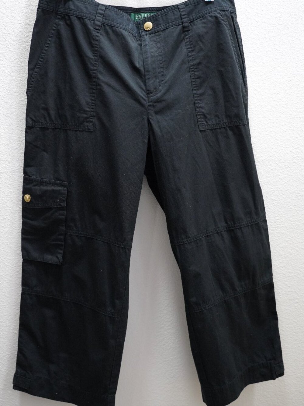 Ralph Lauren Black Crop Utility Pants size 10P